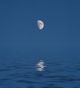 moon over pacific